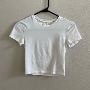 Abercrombie white crop top
